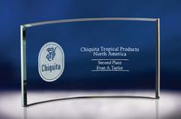 7" Jade Crystal Arc Award