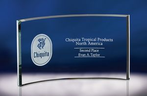 7" Jade Crystal Arc Award