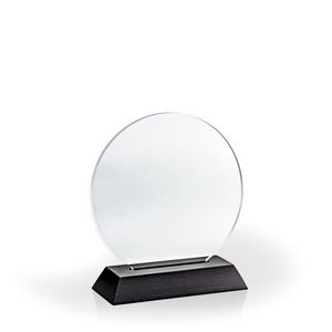 Circle of Excellence Award with Black Wood Base, Large - UV Print