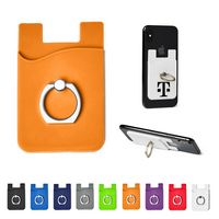 Silicone Phone Wallet With Finger Ring - Wallets, Phone Accessories