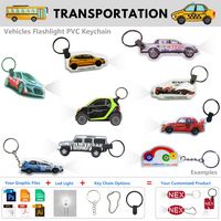 Various Vehicle Keychain LED Flashlight - Key Chains / Rings, Flashlights