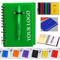 Spiral Notebook Steno Pocket Notepad With Pen - Notebooks, Books