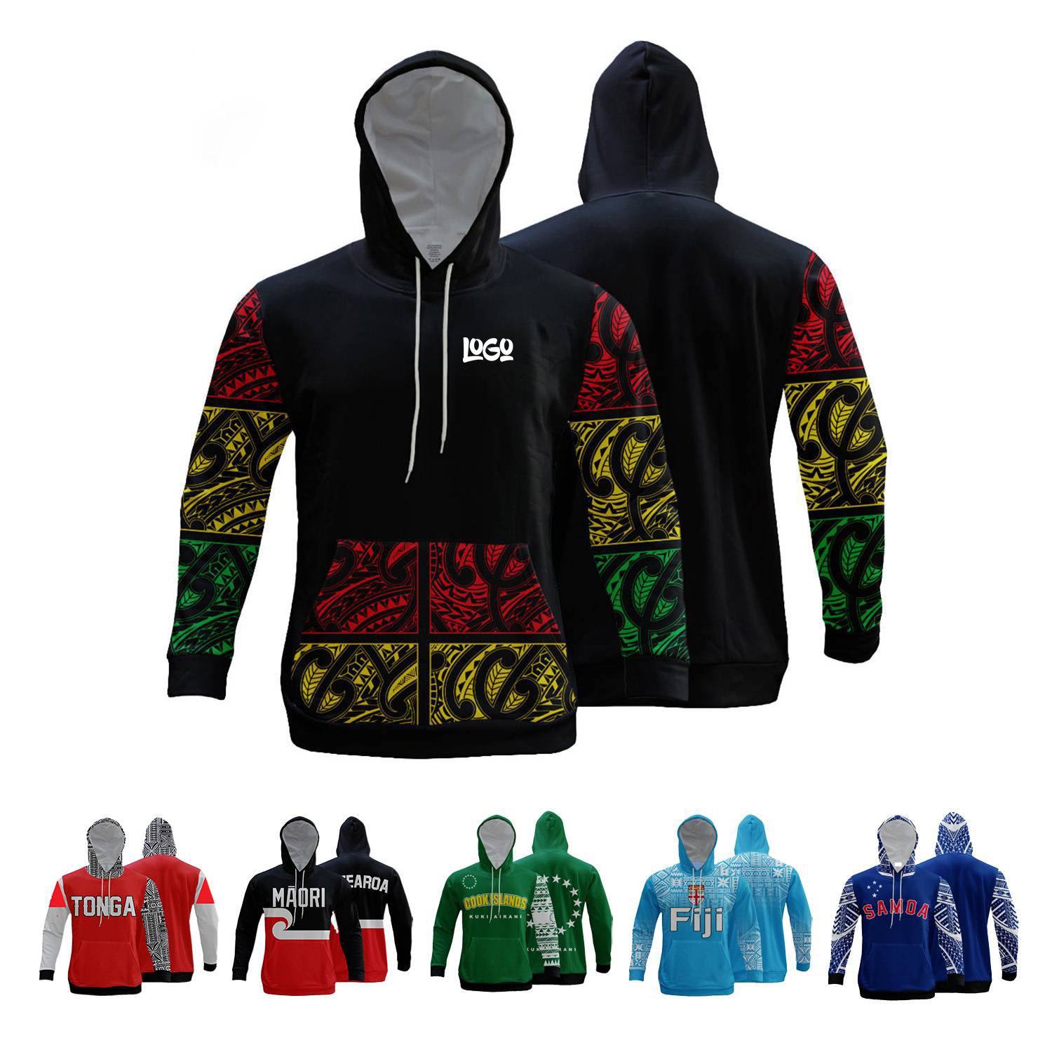 Polyester Jersey Hoodie Custom Sublimation Hoodies - Hoodies