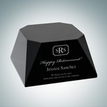 Black Beveled Four Sided Slant Optical Base 4" Square Top