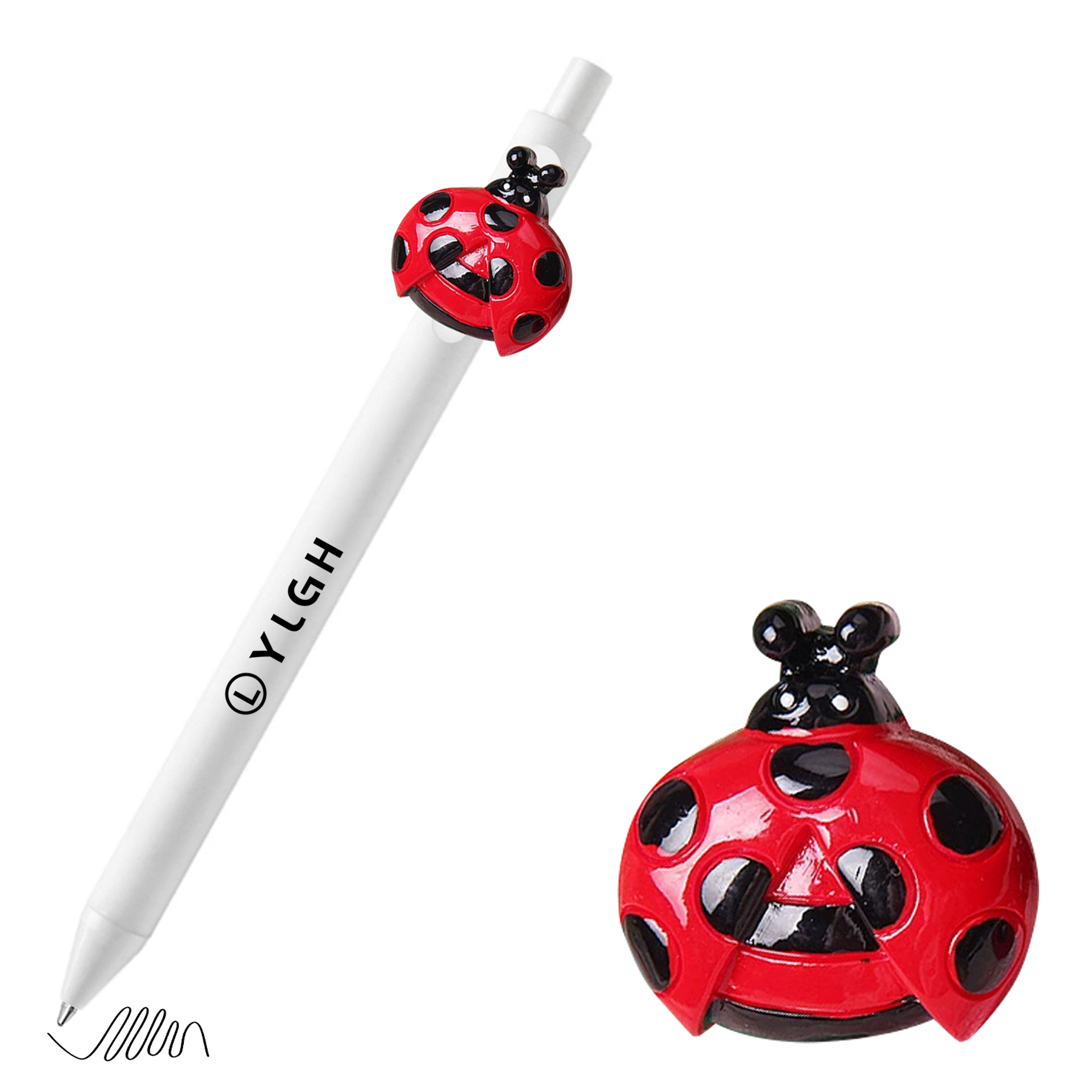 Click Pen with Open Wings Ladybug - Pens