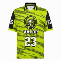 Personalized V Neck Collared Short Sleeve Soccer Jersey - Shirts