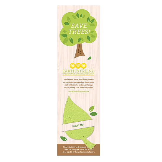 Save Trees Plantable Leaf Bookmarks - Seeds, Bookmarks