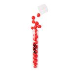 Plastic Test Tube Filled w/ Red Hots Candy (5/8"x3 7/8")