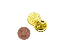 Thank You Premium Gold Foil-wrapped Milk Chocolate Coin
