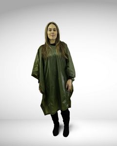 Vinyl Poncho, Olive Drab, 50"W x 80"L - Ponchos