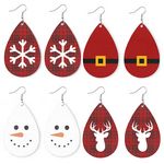 Double Sided Printed PU Leather Earrings