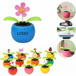 Mini Car Eco Friendly Solar Flower Decor