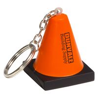 Construction Cone Stress Reliever Key Chain - Key Chains / Rings, Squeeze Toys