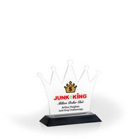 Crown Award with Black Wood Base, Medium - UV Print