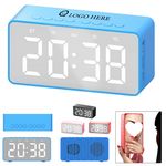 Mirror Digital Alarm Clock w/ Bluetooth Speaker