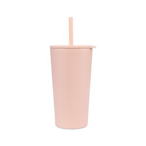 Aviana™ Rowan Recycled Straw Tumbler - 17 Oz. - Light Peach