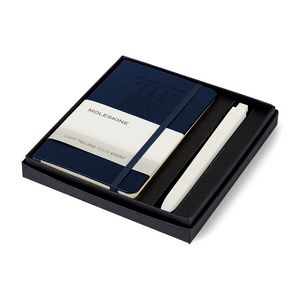 Moleskine® Pocket Notebook and GO Pen Gift Set - Sapphire Blue