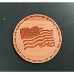 American Flag Hardwood Coasters - FLG03-16A