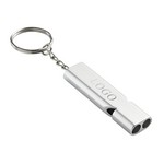 Dual Tube Survival Whistle Keychain Outdoor Safety