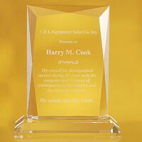 Jurak Rectangular Gem Edged Award