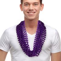 33" Purple Bead Necklace - Necklaces, Beads