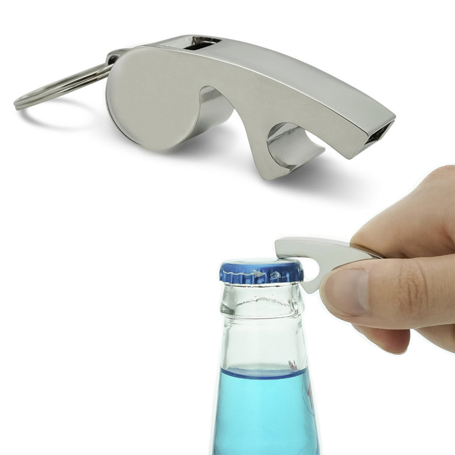 Metal Whistle Bottle Opener - Openers, Whistles