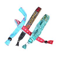 Locking Woven Polyester Fabric Wristband - Wristbands