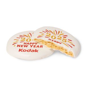 Iced Round Vanilla Cookie- Custom Logo