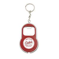 LED Keychain with Bottle Opener (1 Color Imprint) - Flashlights, Key Chains / Rings