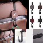 PU Leather Label Car Back Seat Hook Hanger Vehicle Headrest Hook
