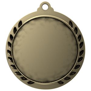 Antique Pickleball Wreath Award Medallion (1-3/4")