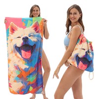 2" 1 Foldable Beach Towel Backpack - Towels, Backpacks