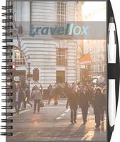 ClearValue™ ValueLine NotePad w/PenPort Back & Cougar Pen (5"x7") - Notebooks, Pens