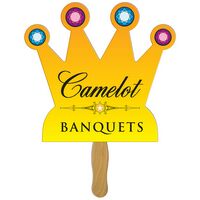 Crown Fast Hand Fan (1 Side) 1 Day - Fans, Signs