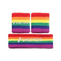 Rainbow Color Sports Anti-Sweat Wristband & Headband Set - Wristbands, Headbands