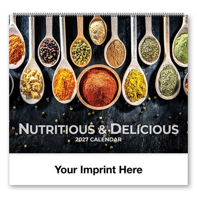 Nutritious & Delicious Recipe Spiral Bound Calendar