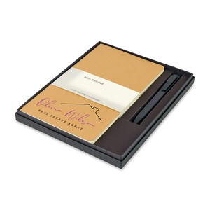 Moleskine® Large Cahier and GO Pen Gift Set - Kraft