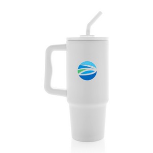 Embrace Deluxe Recycled Stainless Steel Tumbler 900ml - White