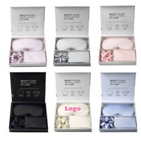 Satin Sleep Set (3-Piece): Eye Mask, Headband, Pillowcase - Masks, Headbands