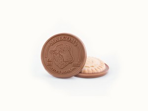 Decadent Shortbread Cookie with Custom Engraved Chocolate (2.75 in.)