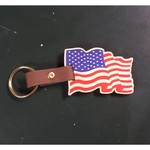 American Flag Hardwood Keychains - FLG04-06A