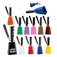 9" Hand Held Cheering Cowbell With Belt - Bells