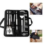 Portable BBQ Grill 20-piece Tool Set with Carrying Bag