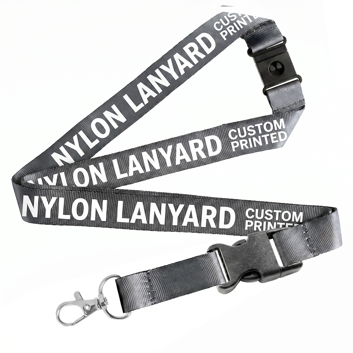 1" Nylon Lanyard with Buckle Release and Safety Breakaway - Lanyards