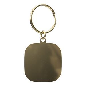 Vibraprint® Bright Gold Circular Key Tag (1-3/8")