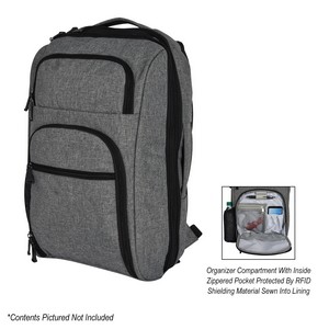 Heathered Rfid Laptop Backpack & Briefcase