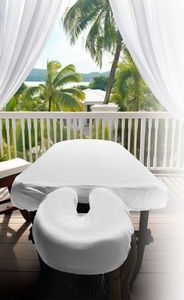 Cream White Spa Fitted Sheet (55" x 87")