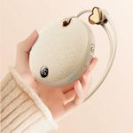 Portable Rechargeable Round Fabric Shell Electric Hand Warmers 5000mAh