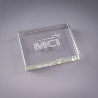 Rectangle Crystal Paperweight