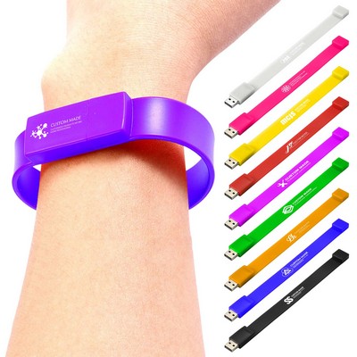 4GB Personalised Silicone Wristband USB Flash Drive
